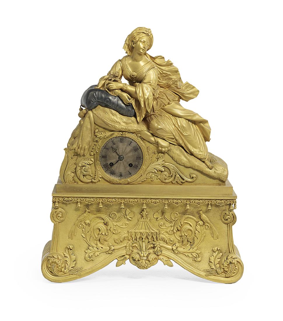 Louis-Philippe Gilt-Bronze Figural Mantel Clock (1 of 2)