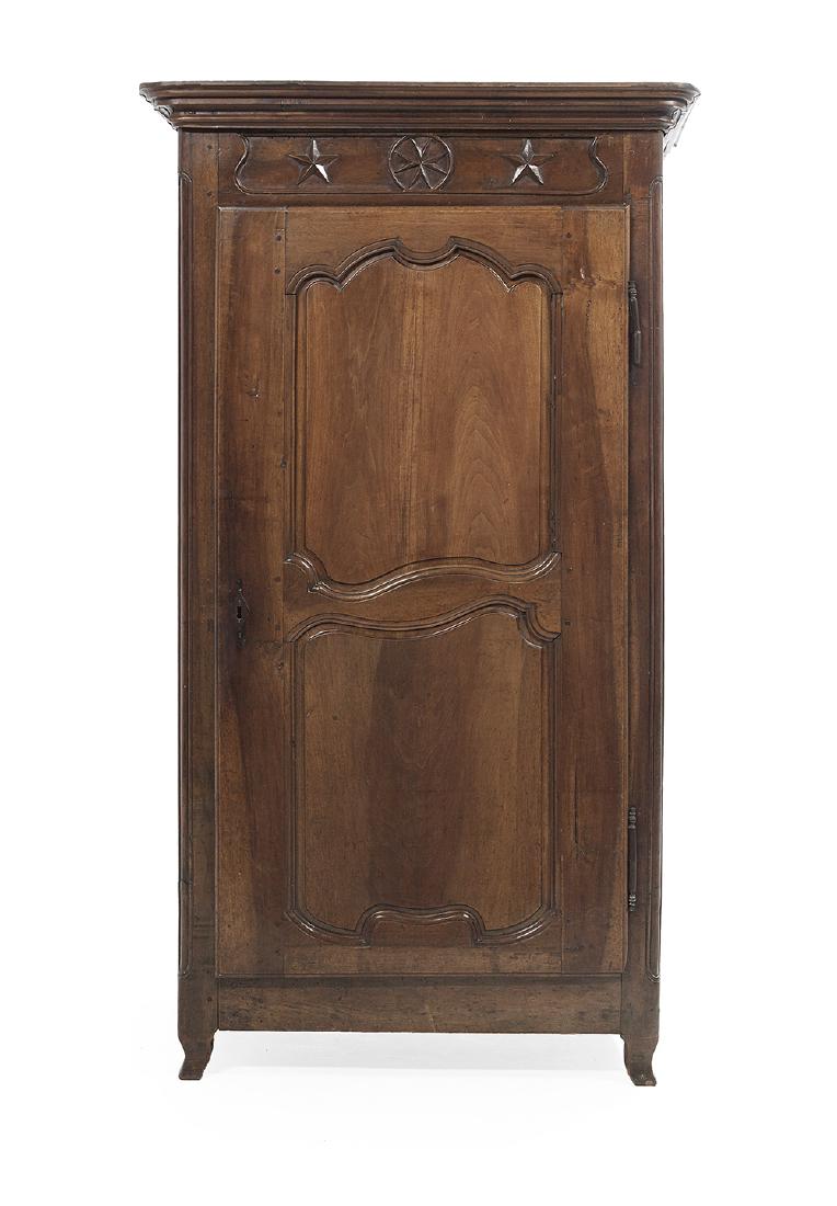 French Provincial Fruitwood Single-Door Armoire (1 of 3)