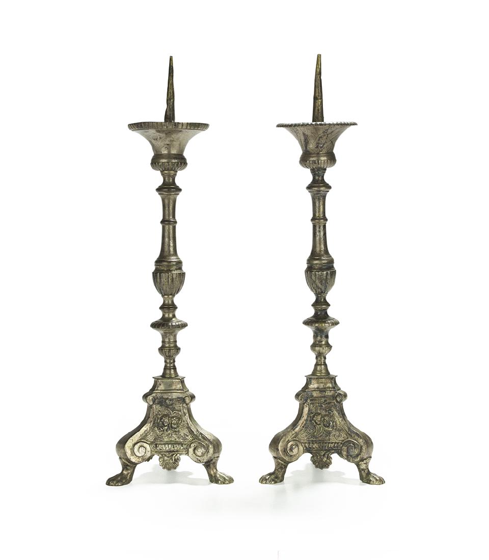 Pair of Metal Altar Sticks (1 of 1)