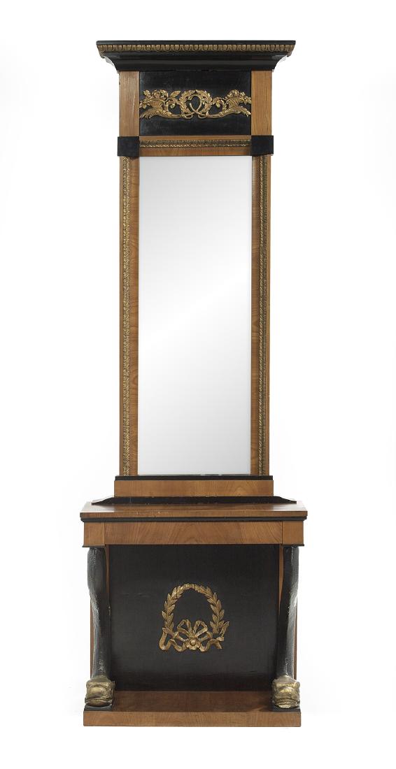 Biedermeier Parcel-Gilt Pier Table and Mirror (1 of 1)
