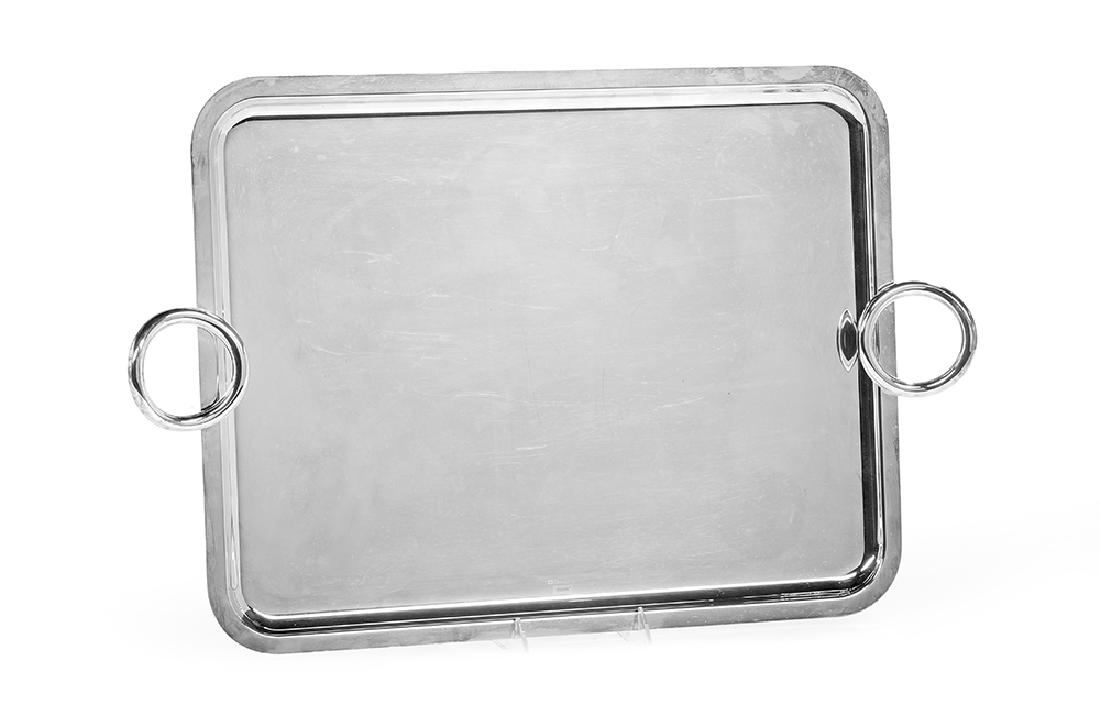 Christofle "Vertigo" Silverplate Tea Tray (1 of 1)