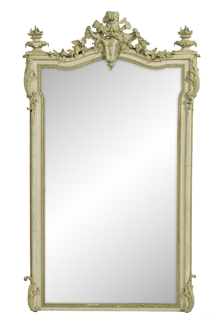 French Belle Epoque Painted Pier Mirror (1 of 1)
