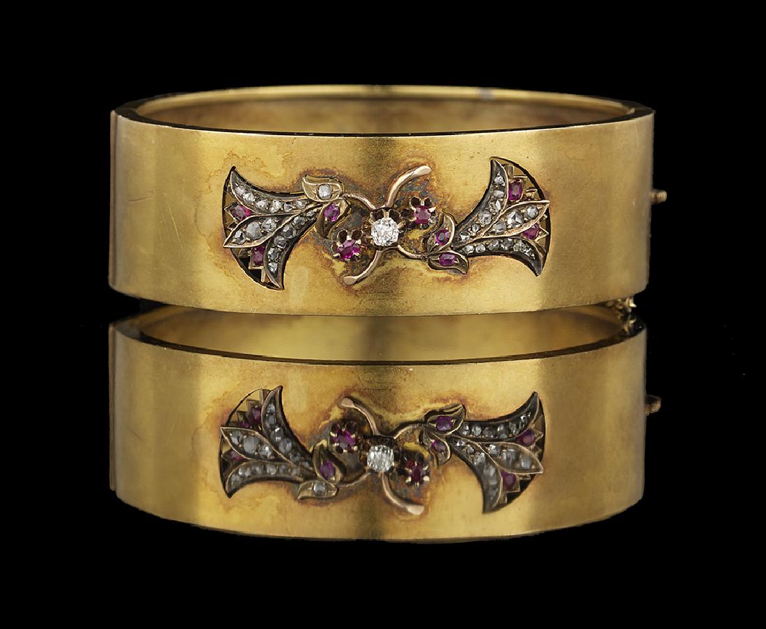 Victorian Diamond and Ruby Bracelet (1 of 1)