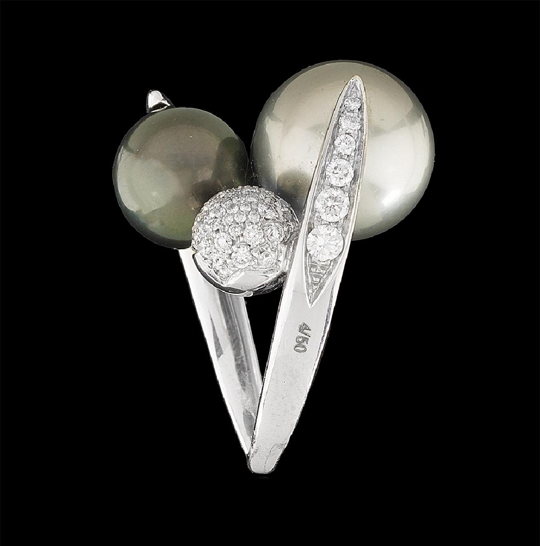 Io Si Scavia Diamond and Pearl Ring (1 of 1)