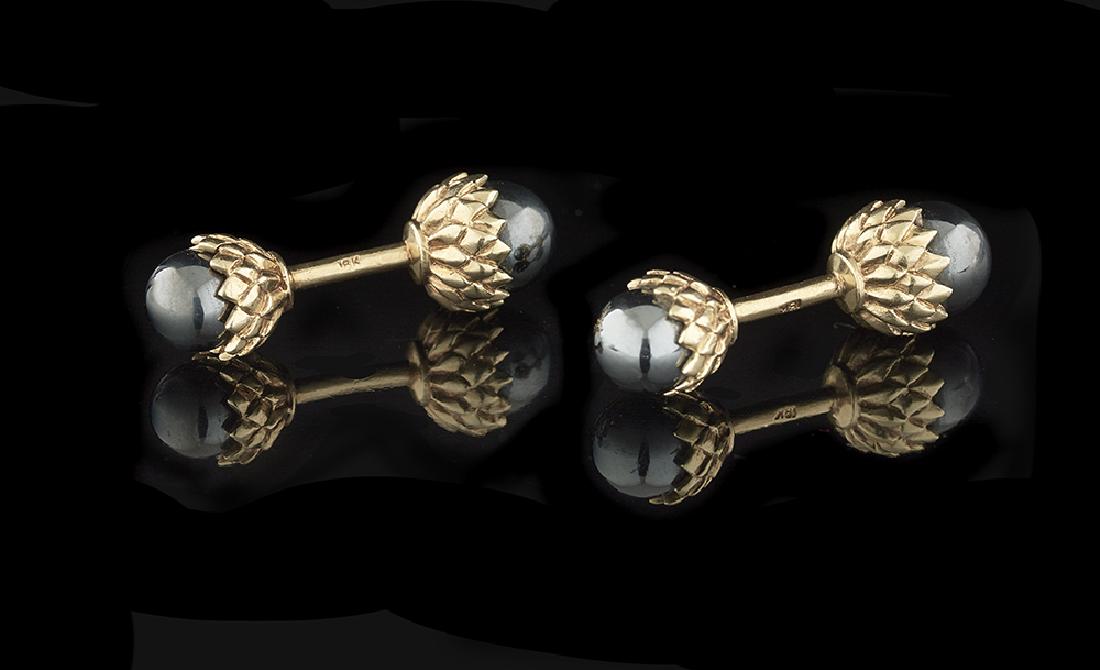 Gentleman's Hematite Cufflinks (1 of 1)