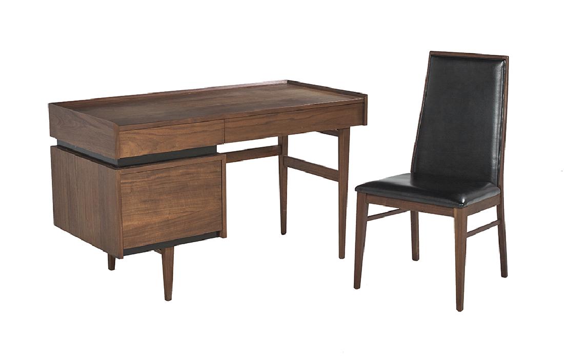 Danish Modern-Style Walnut Desk and Chair (1 of 3)