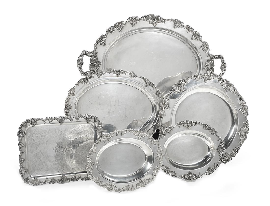 Six "Vintage" Silverplate Platters and Dishes (1 of 1)