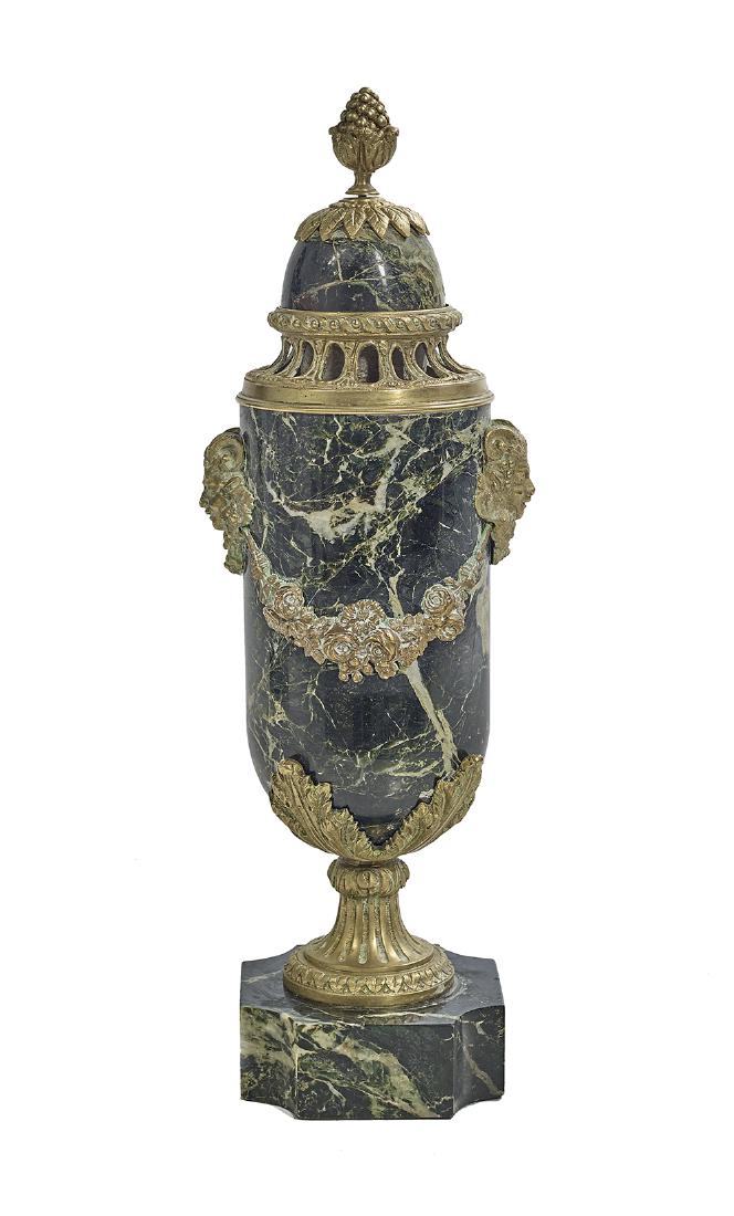 French Marble and Bronze Covered Urn (1 of 2)