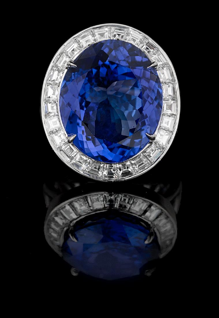 Tanzanite and Diamond Ring (1 of 1)