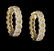 Yellow and White Diamond Hoop Earrings