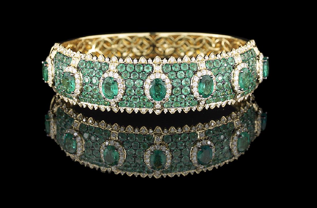 Stunning Emerald and Diamond Bracelet (1 of 1)