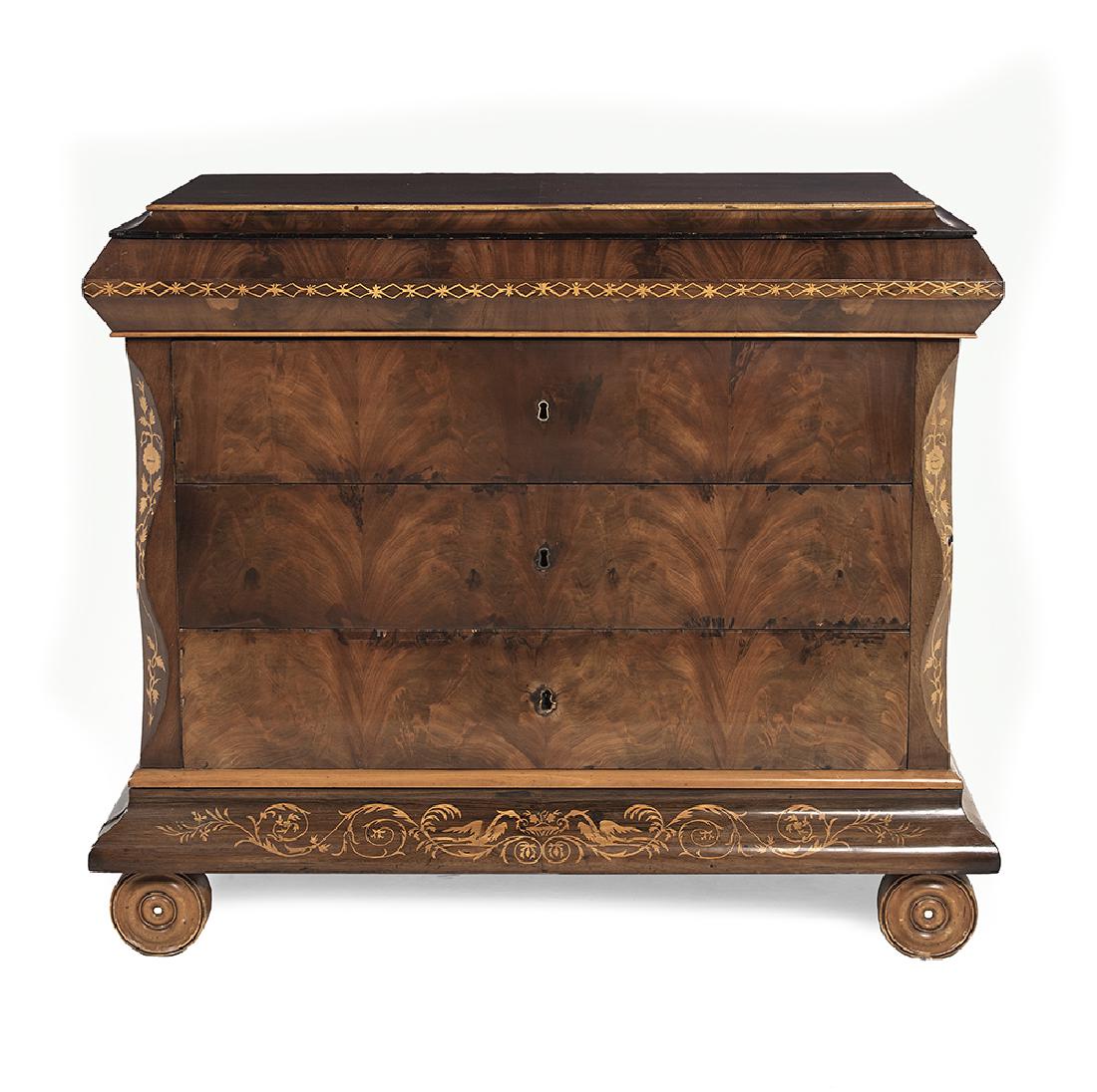 Continental Neoclassical Mahogany Commode (1 of 3)