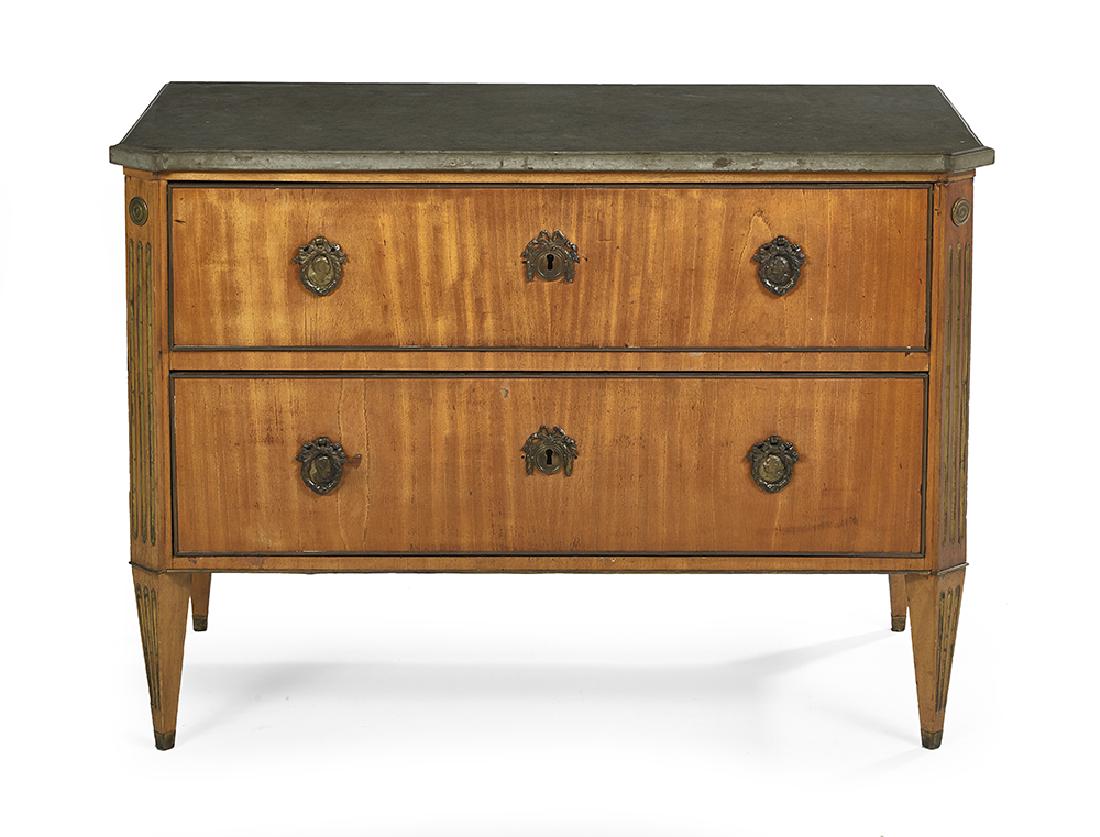 Continental Neoclassical Fruitwood and Marble-Top (1 of 3)