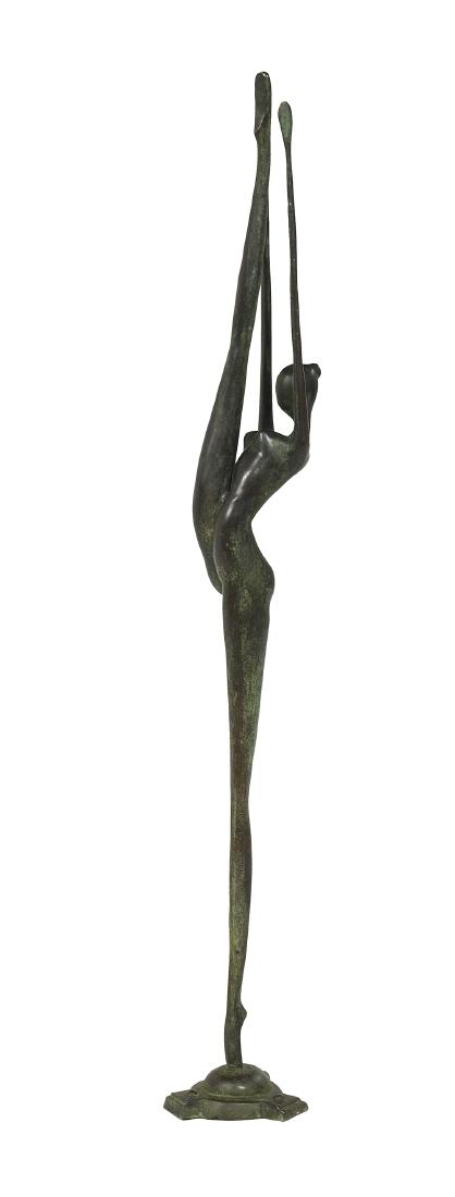 Austrian Art Deco Patinated Bronze of a Female Dancer (1 of 2)