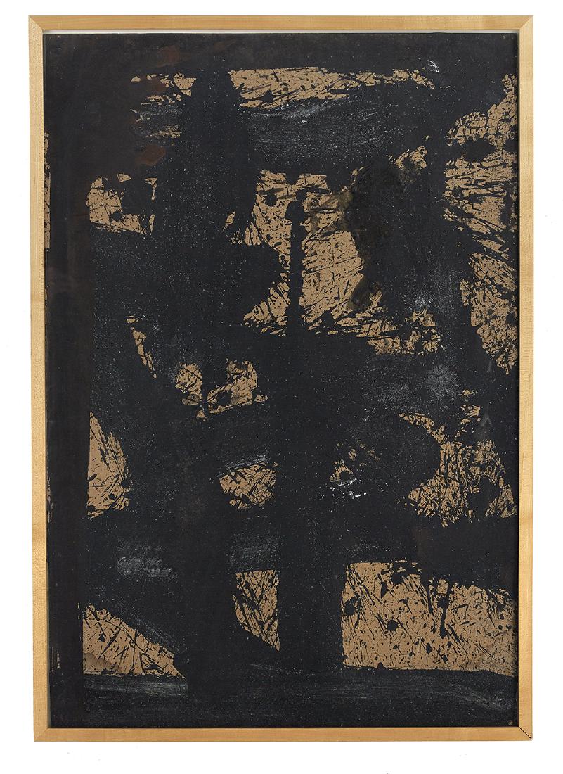 Michael Tracy, (American, b. 1943), "Self Portrait,: Michael Tracy (American, b. 1943) "Self Portrait, Diptych" acrylic and gouache on paper no visible signature. Each glazed and presented in a modern gallery frame. each 38-1/8" x 25-7/8", each framed 4