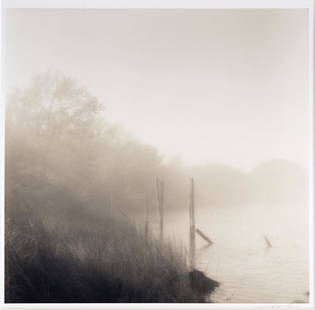 Sandra Russell Clark, (American, b. 1949), "Lingstrum,: Sandra Russell Clark (American, b. 1949) "Lingstrum, Bay St. Louis, MS" "Jourdan River, Hancock County, MS" pair of gelatin silver prints from the "Eden" series, each pencil-signed lower right, pencil