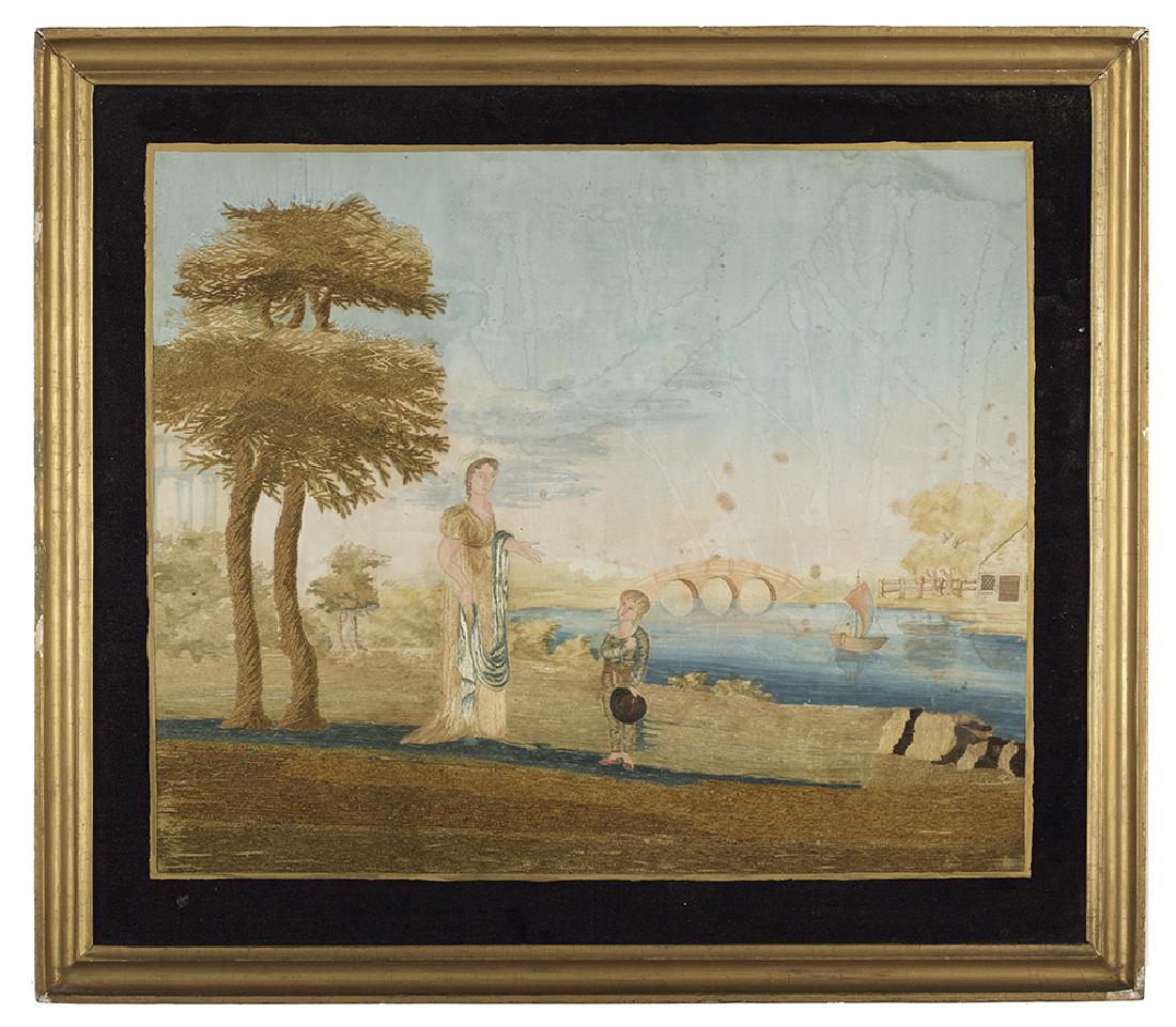 American Pictorial Embroidery of "The Young Orphan Boy" (1 of 1)