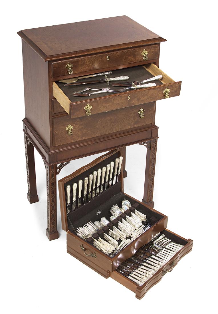 Cased Set of S. Kirk & Son "Repousse" Sterling Silver (1 of 3)