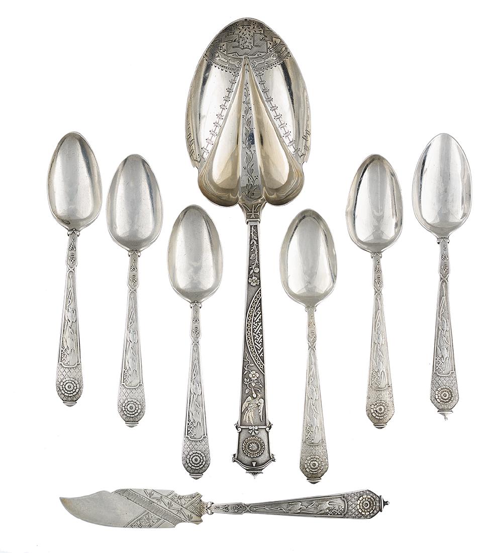 Eight Pieces of Gorham "Japanese" Sterling Silver (1 of 1)