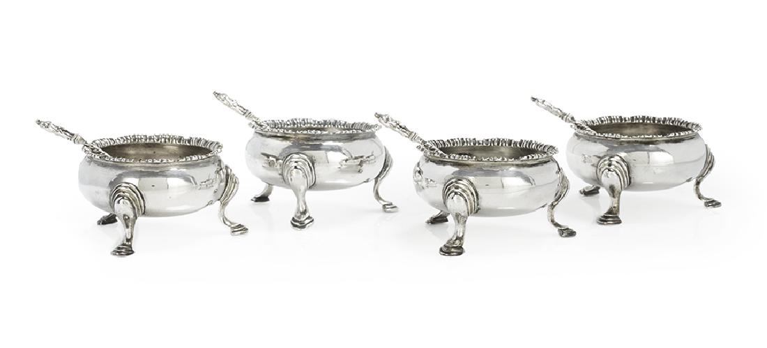 Set of Four Early George III Sterling Silver Salt (1 of 3)