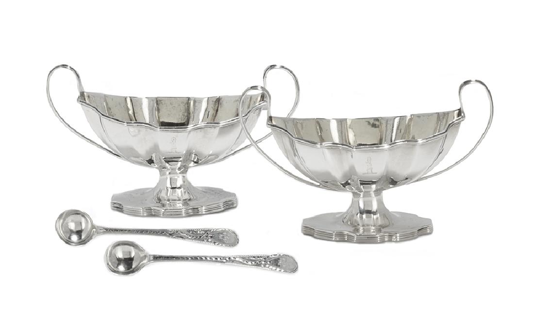 Pair of Hester Bateman Sterling Silver Salt Cellars (1 of 5)