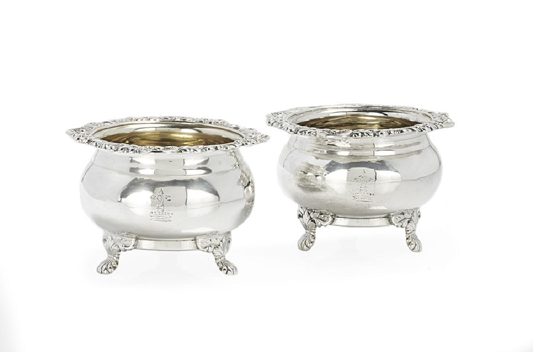 Pair of Regency Sterling Silver Salt Cellars (1 of 2)