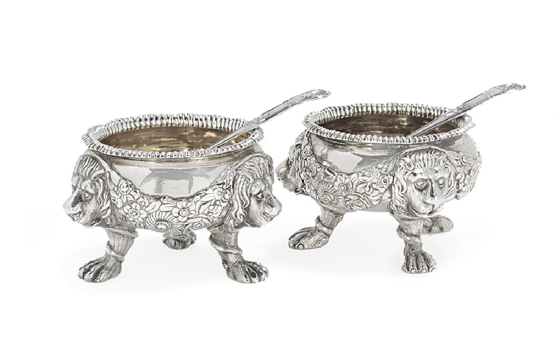 Pair of Early Victorian Sterling Silver Salt Cellars (1 of 3)