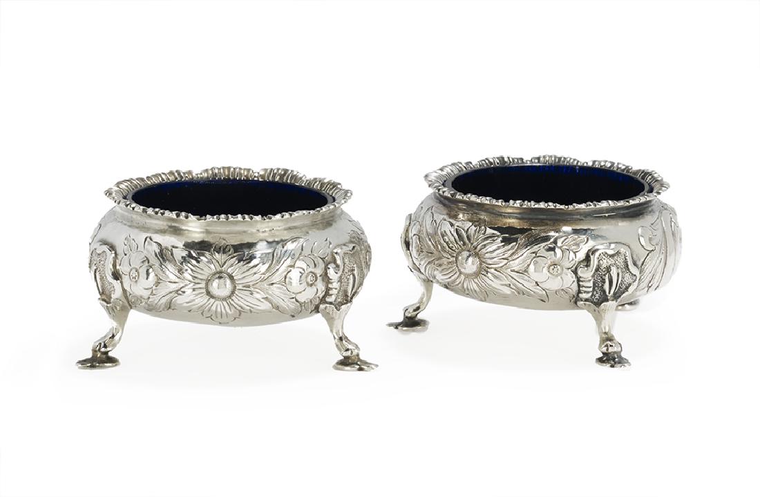 Pair of Victorian Sterling Silver Salt Cellars (1 of 2)