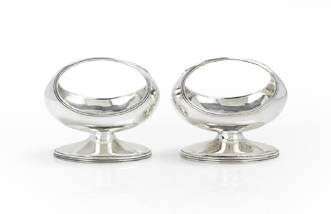 Unusual Pair of Late Victorian Sterling Silver Salt (1 of 2)