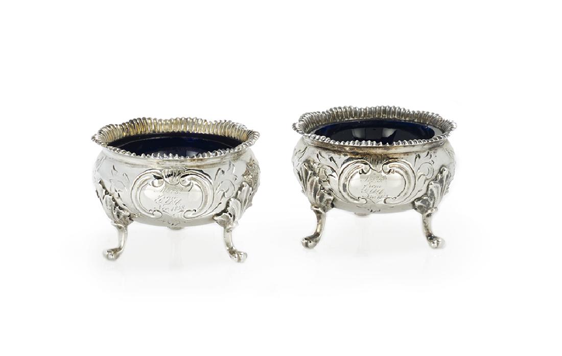 Pair of Gorham Coin Silver Salt Cellars (1 of 3)