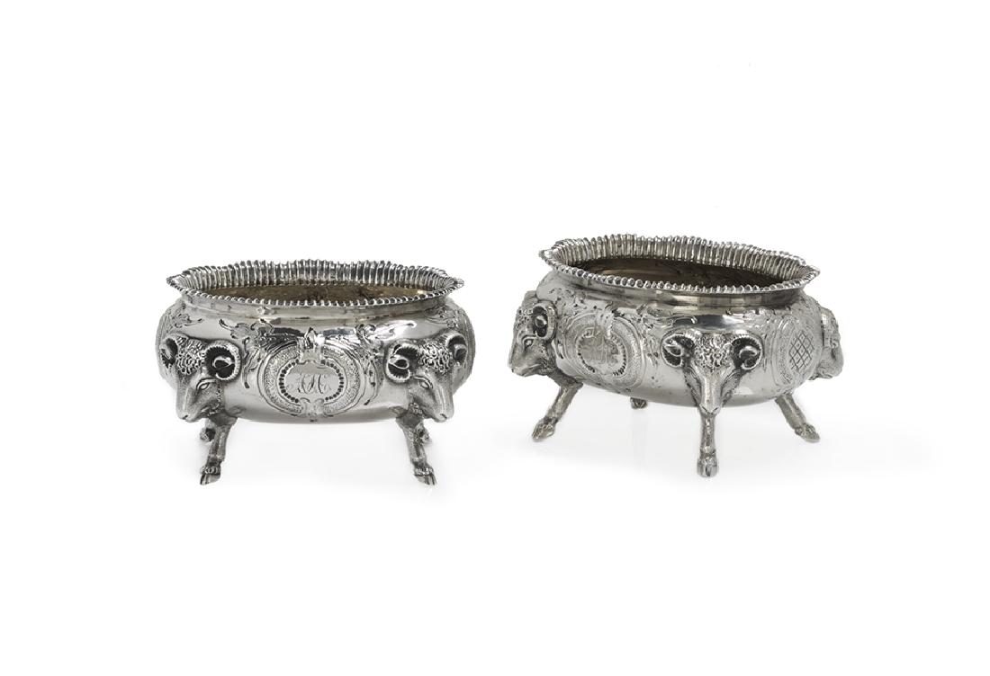 Pair of Gorham Coin Silver Salt Cellars (1 of 2)