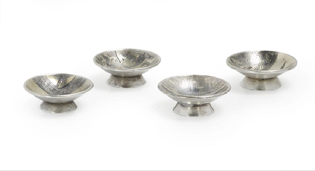 Set of Four Gorham "Japonaise" Sterling Silver Salt (1 of 2)