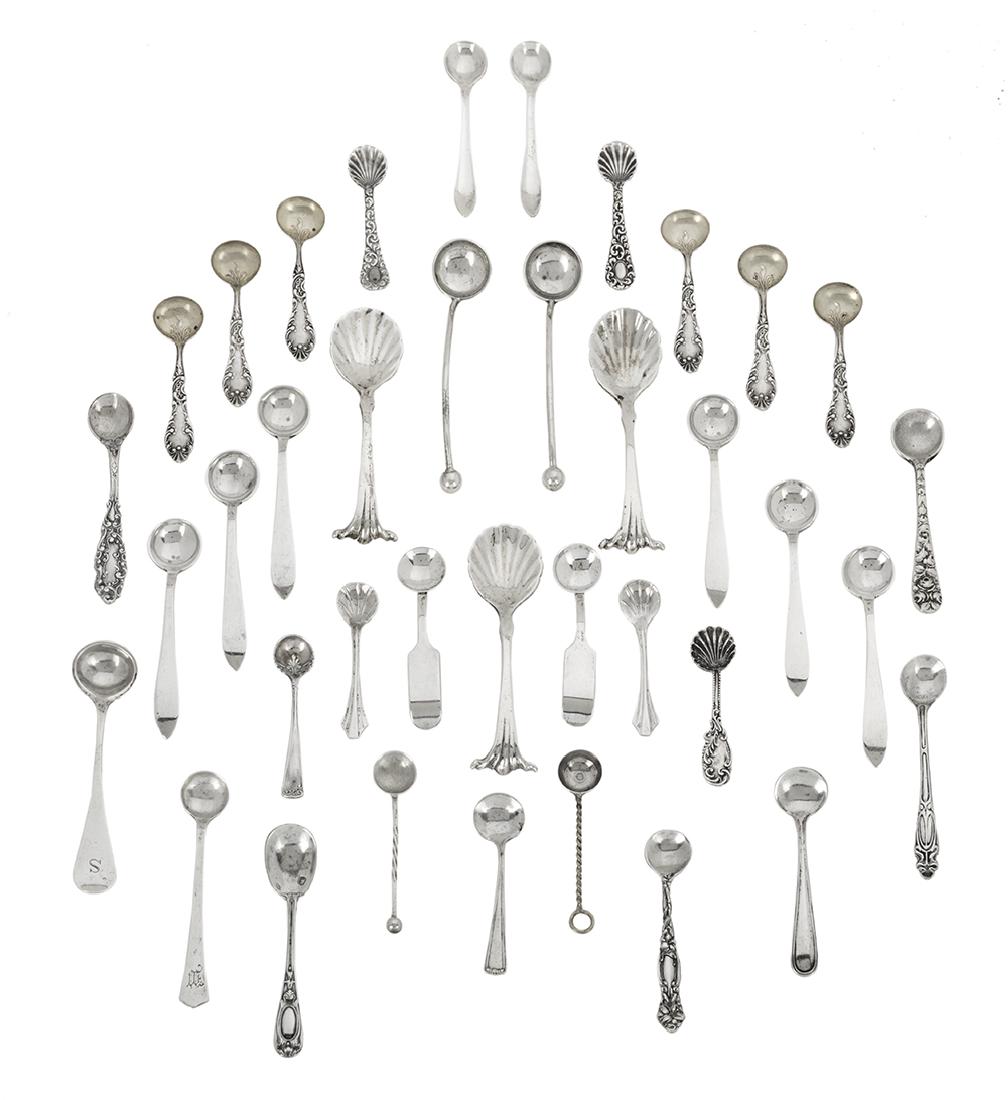 Thirty-Five American and Other Sterling Silver Salt (1 of 1)