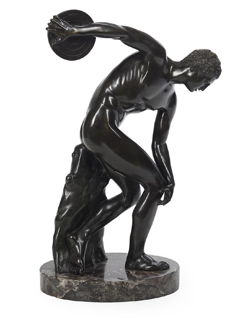 Italian Patinated Bronze of "Discobolus" (1 of 2)