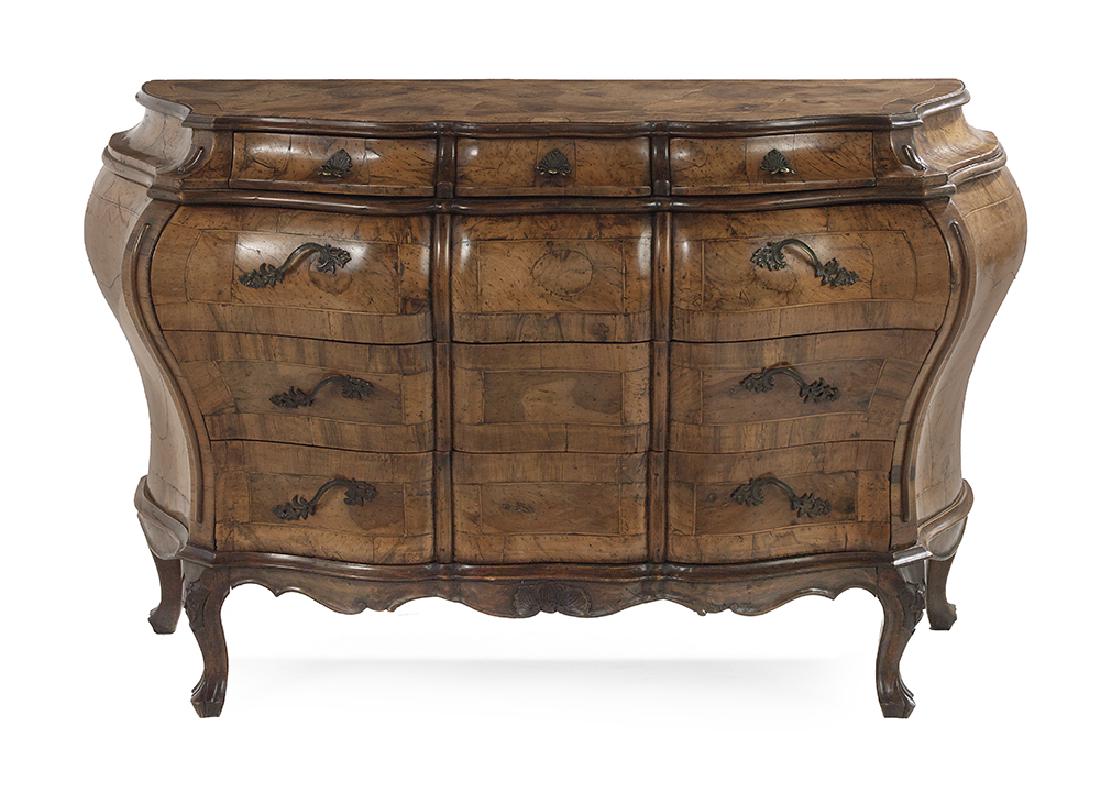 Italian Olivewood Bombe Commode (1 of 2)