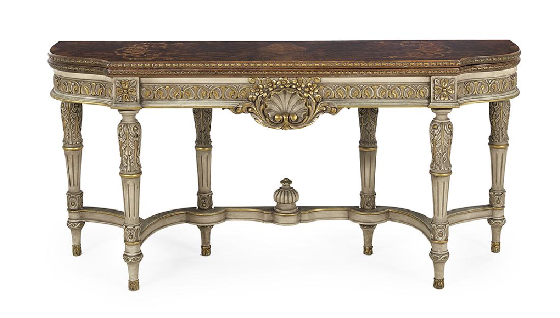Continental Parcel-Gilt Polychrome Side Table (1 of 2)