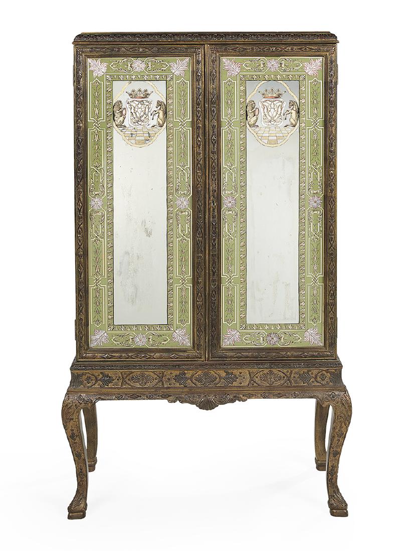 Continental Giltwood and Polychrome Cabinet (1 of 3)