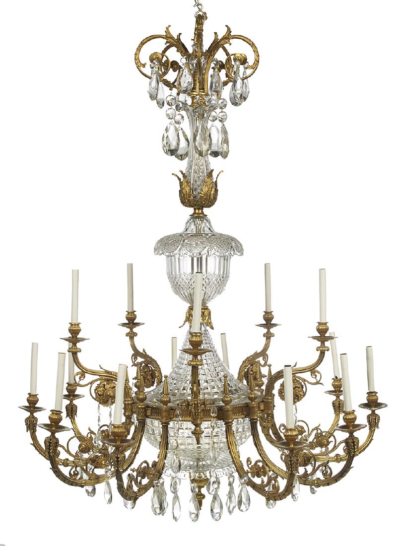 Gilt-Bronze and Crystal Chandelier (1 of 1)
