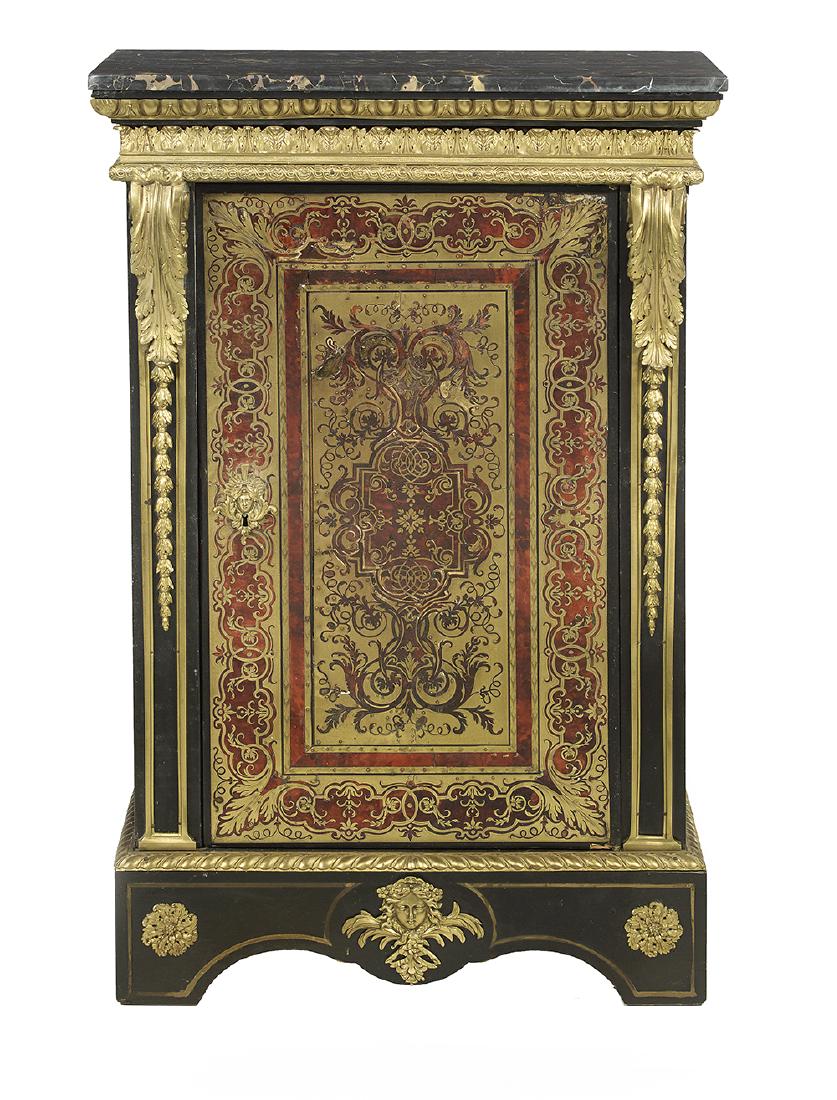 Napoleon III Marble-Top Parlor Cabinet (1 of 2)