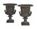 Pair of Cast Iron Campana-Form Garden Urns