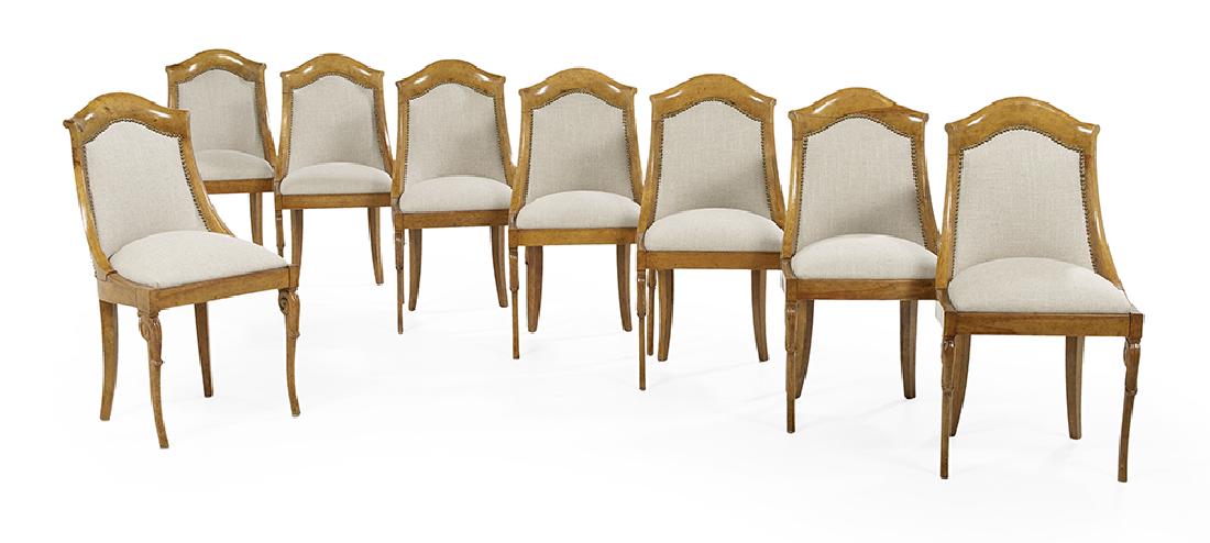 Eight Neoclassical Rock Maple Side Chairs (1 of 2)