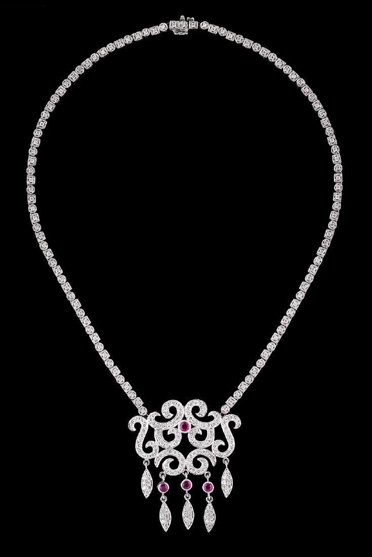 Diamond and Ruby Necklace (1 of 2)
