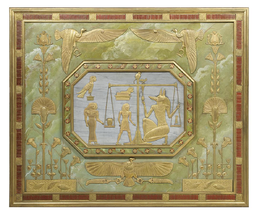Monumental Egyptian Revival Architectural Plaque (1 of 1)