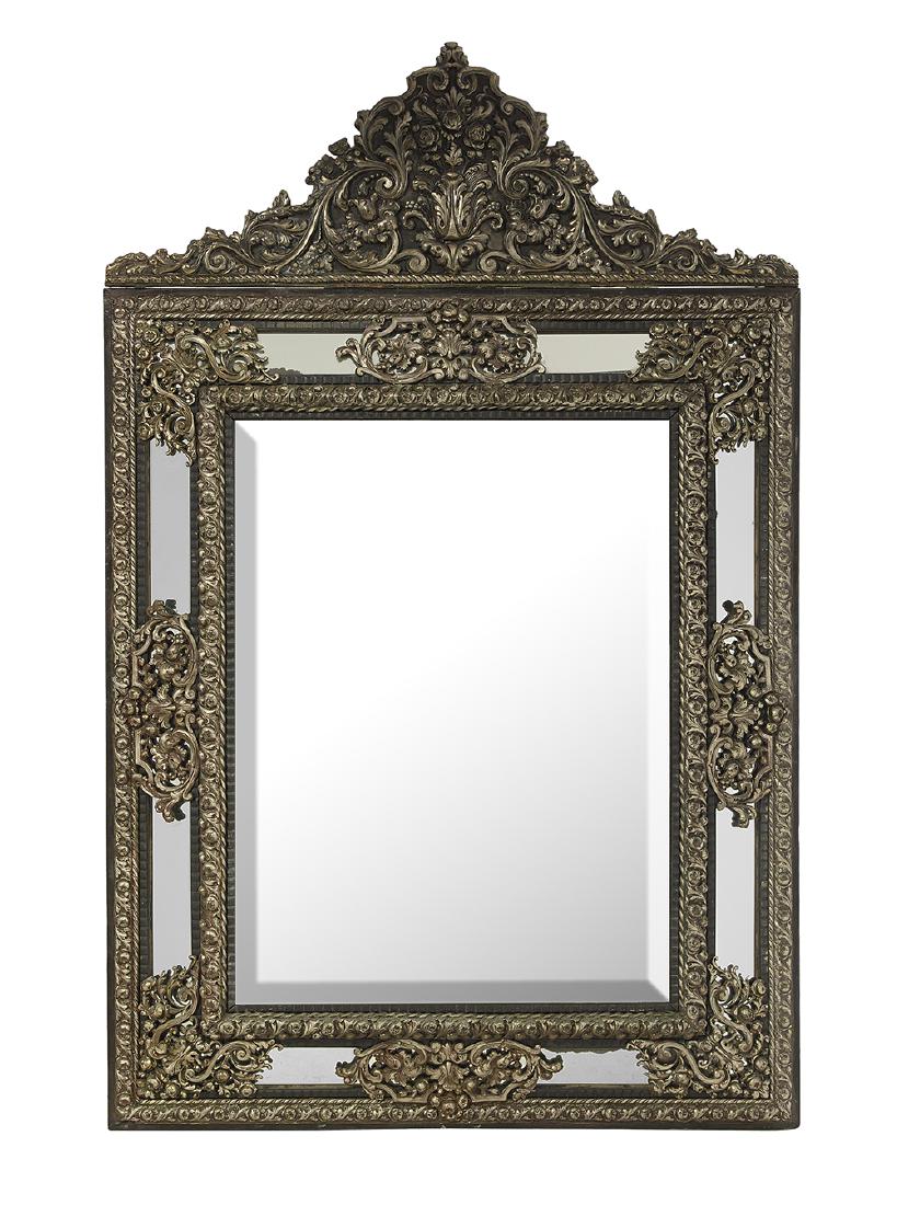 Baroque-Style Silver-Gilt and Ebonized Mirror (1 of 1)