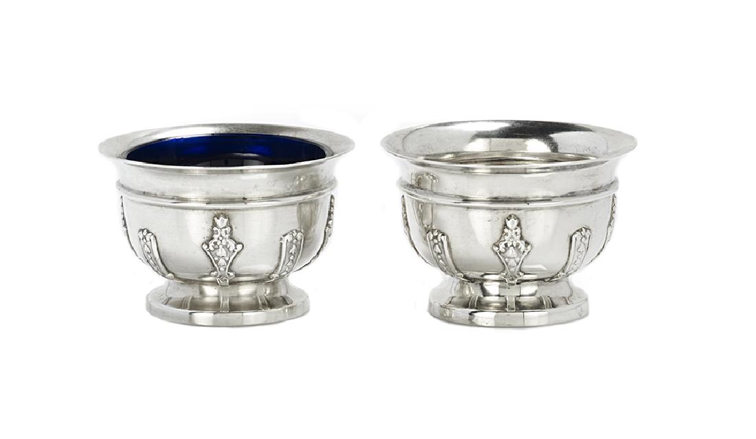 Pair of Edwardian Sterling Silver Salt Cellars (1 of 2)