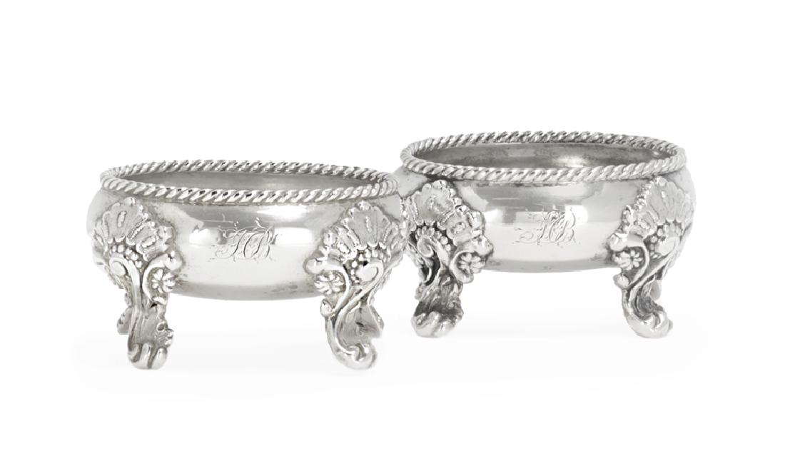 Pair of American Coin Silver Salt Cellars (1 of 1)