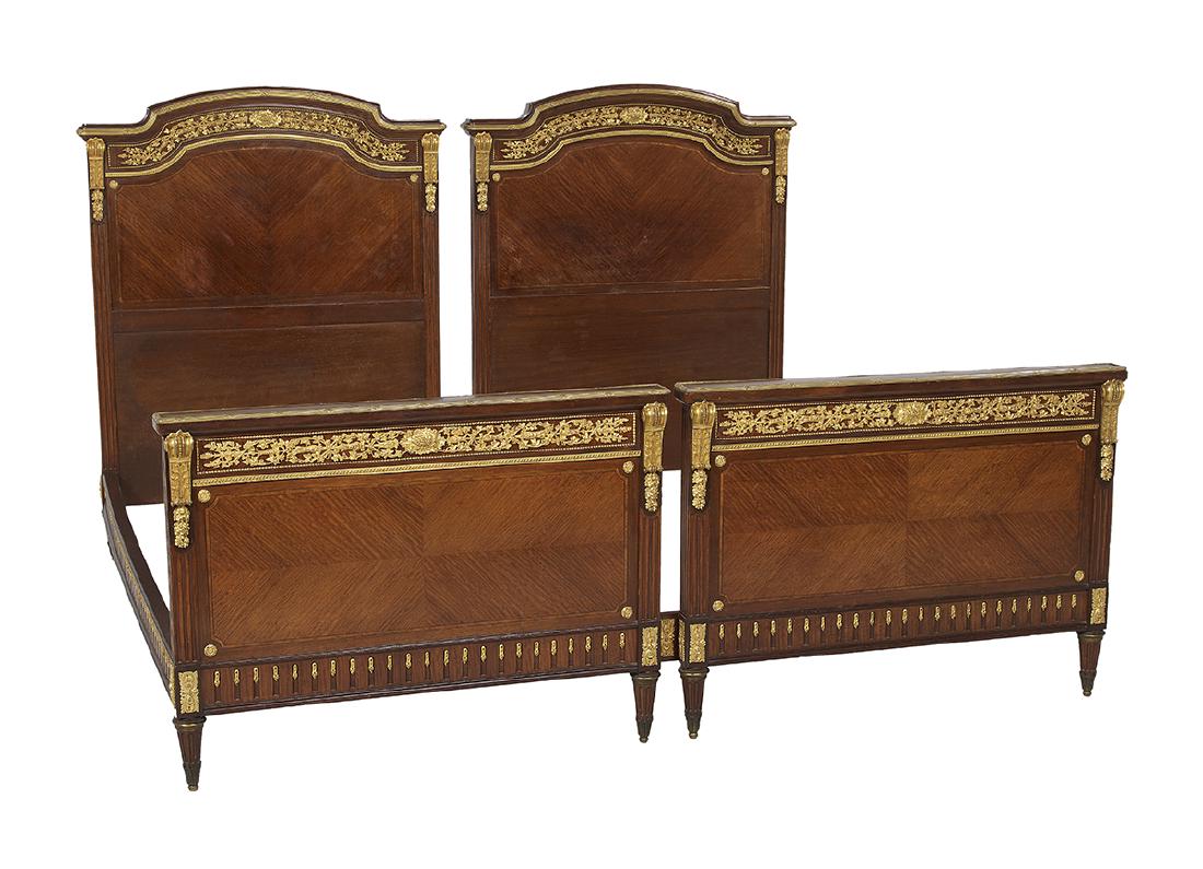 Louis XVI-Style Mahogany King-Size Bed (1 of 3)