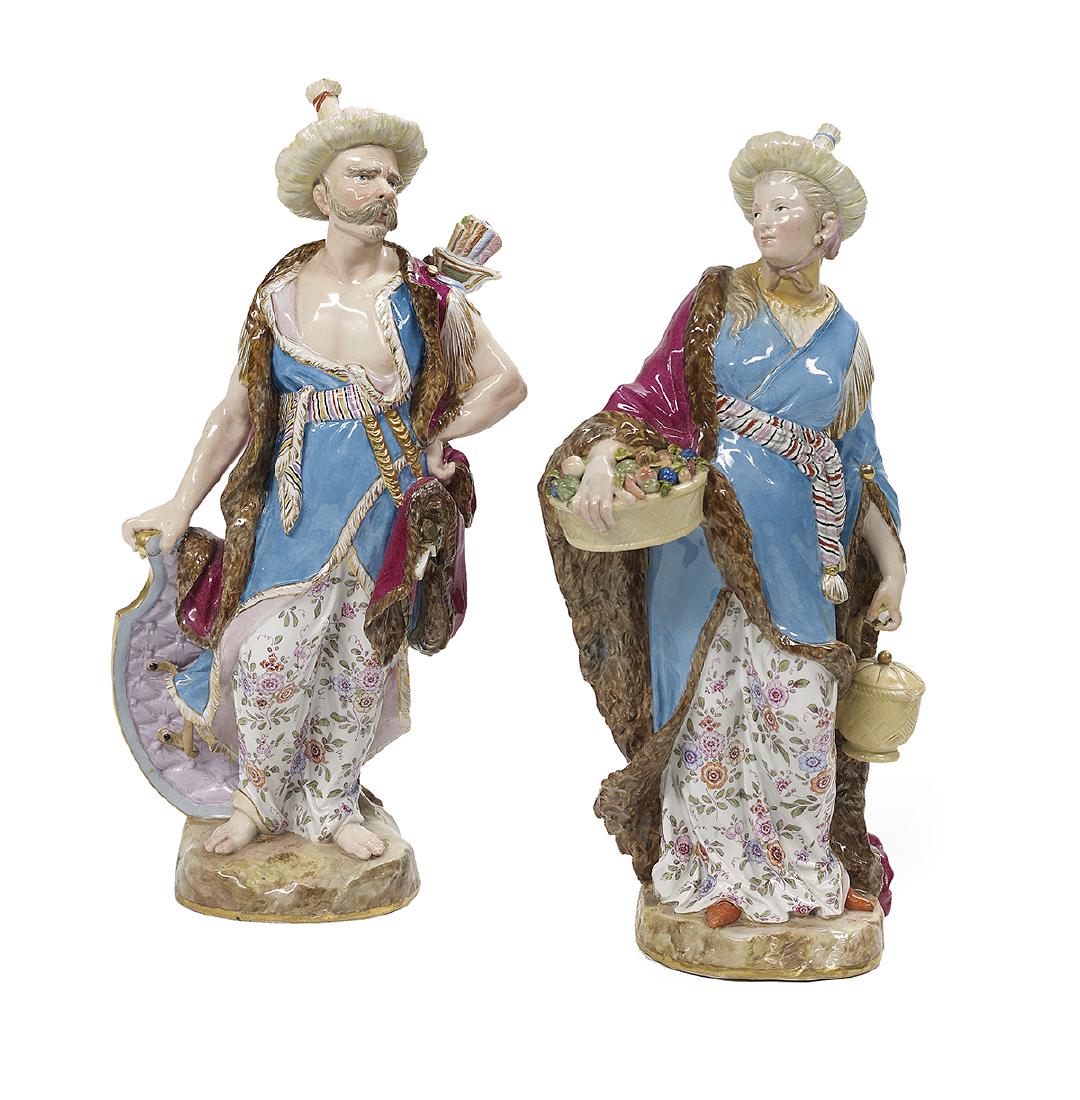 Pair of Meissen Porcelain Malabar Figures (1 of 3)