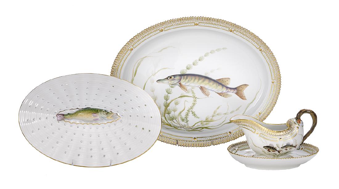 Rare "Flora Danica" Fish Service (1 of 4)