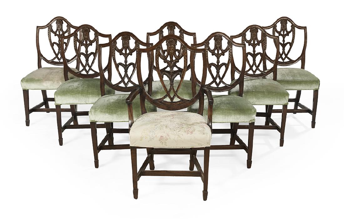 Eight George III-Style Mahogany Dining Chairs (1 of 2)